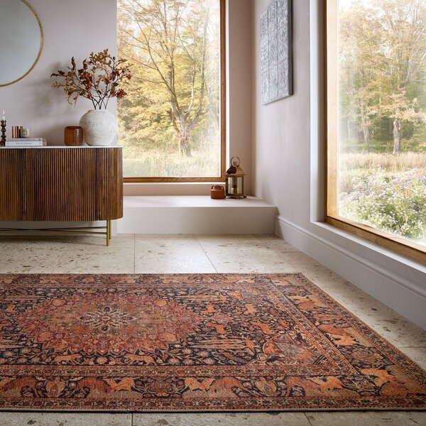 Bordowy dywan odpowiedni do prania 152x230 cm Nico Global – Flair Rugs