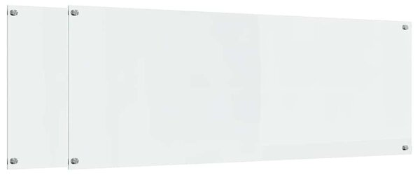 Panel kuchenny 2 pcs przezroczysty 110 x 40 cm szkło hartowane