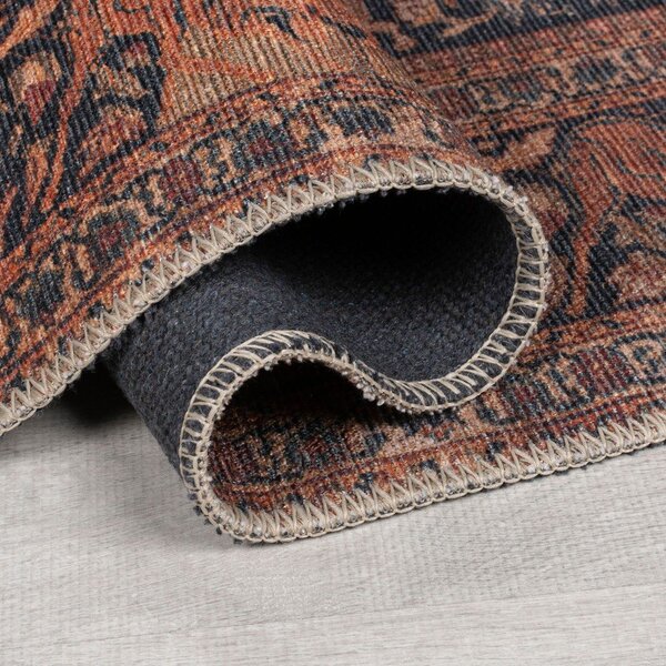 Bordowy dywan odpowiedni do prania 152x230 cm Nico Global – Flair Rugs