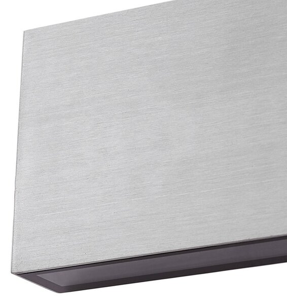 Lindby kinkiet zewnętrzny LED Jarte, srebrny, metal, 17 cm, IP54 Jarte, chromowy / srebrny, aluminium, nowoczesny
