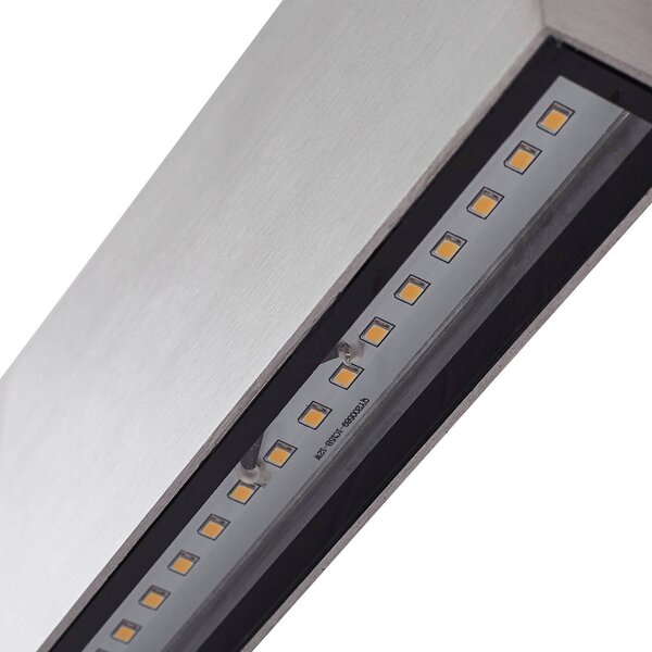 Lindby kinkiet zewnętrzny LED Jarte, srebrny, metal, 17 cm, IP54 Jarte, chromowy / srebrny, aluminium, nowoczesny