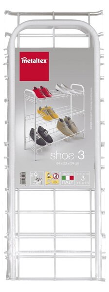 3-poziomowy regał na buty Metaltex Shoe Rack