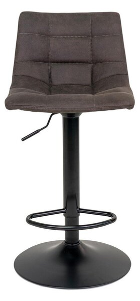 Ciemnoszare tapicerowane hokery zestaw z regulowaną wysokością 2 szt. (wysokość siedziska 63 cm) Middelfart – House Nordic
