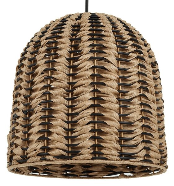 Lindby Zewnętrzna lampa wisząca Taryn, brązowa, tworzywo sztuczne, IP44 35 cm Taryn Lindby, możliwość ściemniania, jasne drewno, tworzywo sztuczne, dworkowy / rustykalny