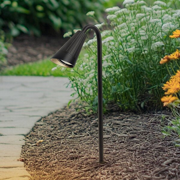 Lindby Lampa z grotem ziemnym Sorvete, czarna, metalowa, wysokość 62 cm Sorvete Lindby, możliwość ściemniania, czarny, aluminium, nowoczesny
