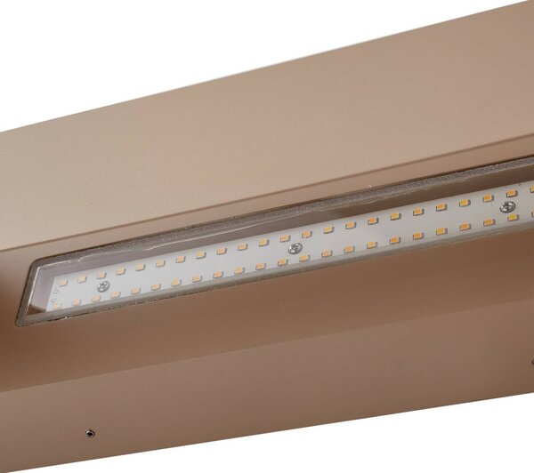 Kinkiet zewnętrzny LED Lenore Lindby, kremowy / amber, aluminium, nowoczesny
