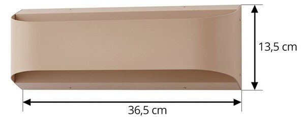 Kinkiet zewnętrzny LED Lenore Lindby, kremowy / amber, aluminium, nowoczesny