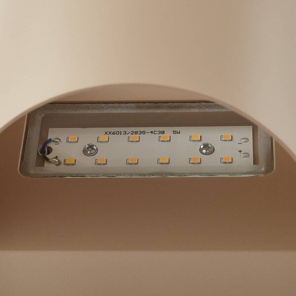 Kinkiet zewnętrzny LED Lenore Lindby, kremowy / amber, aluminium, nowoczesny