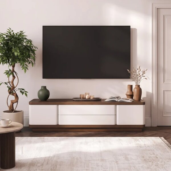 Szafka RTV TIERRA 180 cm Kaszmir/Orzech Japandi