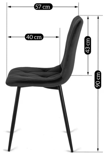 Zestaw Stół Okrągły LAUREN 90 cm Dąb Rustykalny/Czarny i 4 Krzesła ROBIN Czarne