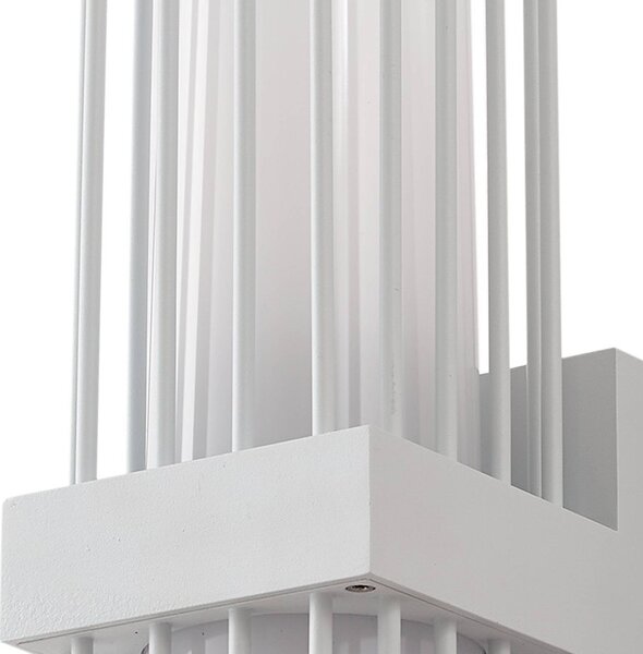 Kinkiet zewnętrzny Chandan Lucande, możliwość ściemniania, biały / opal, aluminium, nowoczesny
