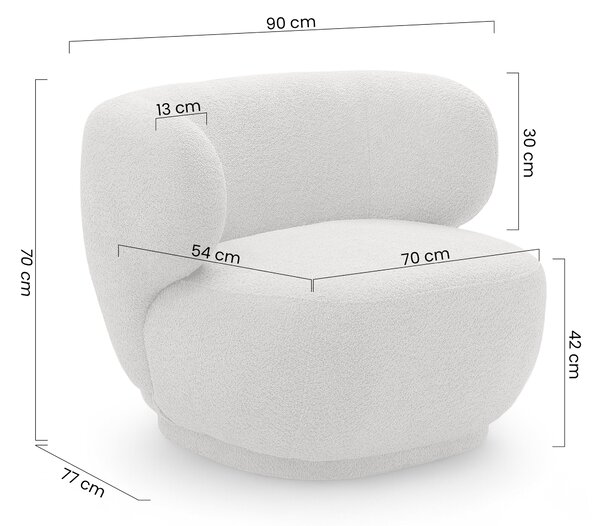 Fotel wypoczynkowy Skindi - zielona boucle Catch Me 13