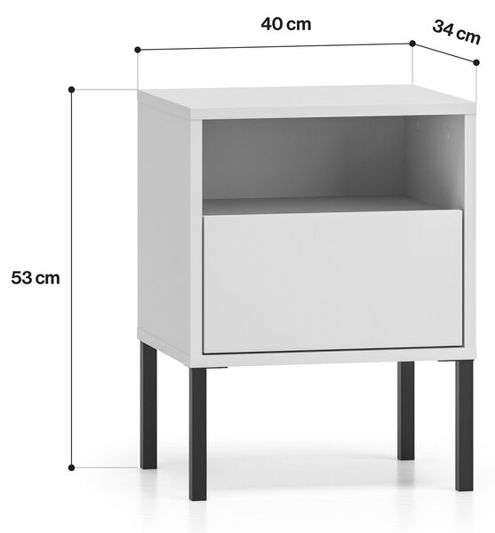 Szafka nocna Harmona 40 cm z szufladą - kaszmir