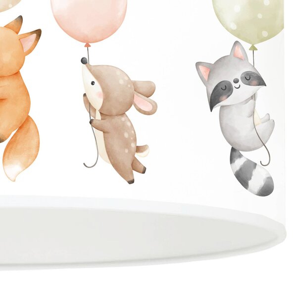 Lampa sufitowa Freddy Duolla, możliwość ściemniania, multikolor, pokój dziecięcy, tkanina / materiał / jedwab