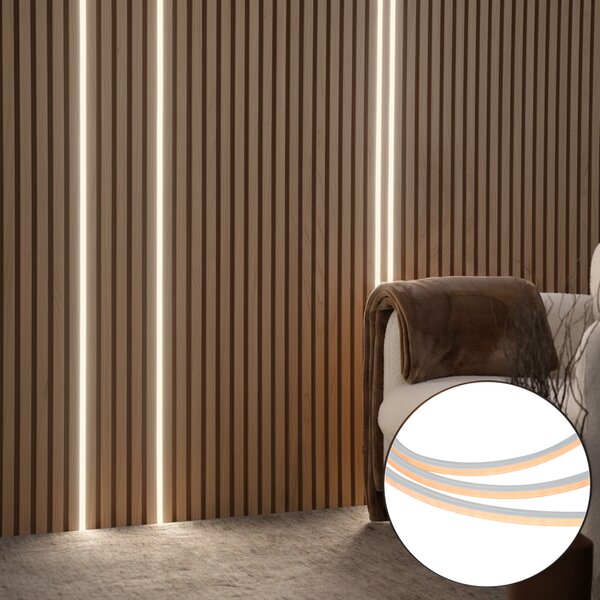 Inteligentna taśma LED 483 cm z regulacją Kelwinów - Panel Akustyczny Ścienny
