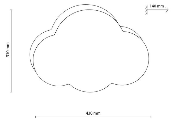Kinkiet dziecięcy Cloud TK Lighting, możliwość ściemniania, kremowy / amber, pokój dziecięcy, tkanina / materiał / jedwab, młodzieżowy