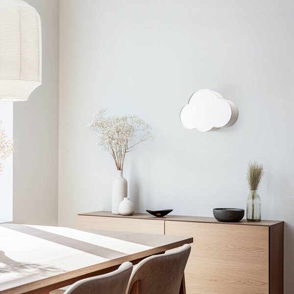 Kinkiet dziecięcy Cloud TK Lighting, możliwość ściemniania, kremowy / amber, pokój dziecięcy, tkanina / materiał / jedwab, młodzieżowy