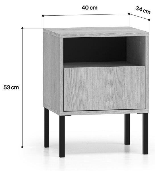 Szafka nocna Harmona 40 cm z szufladą - dąb lindberg