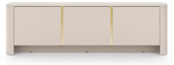 Szafka RTV Sorrenti 168 cm - kaszmir / złoty