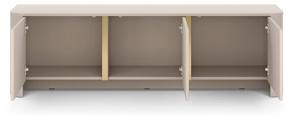 Szafka RTV Sorrenti 168 cm - kaszmir / złoty