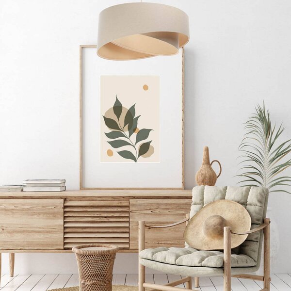 Lampa wisząca Boho Maco Design, możliwość ściemniania, kremowy / amber, salon / jadalnia, tkanina / materiał / jedwab