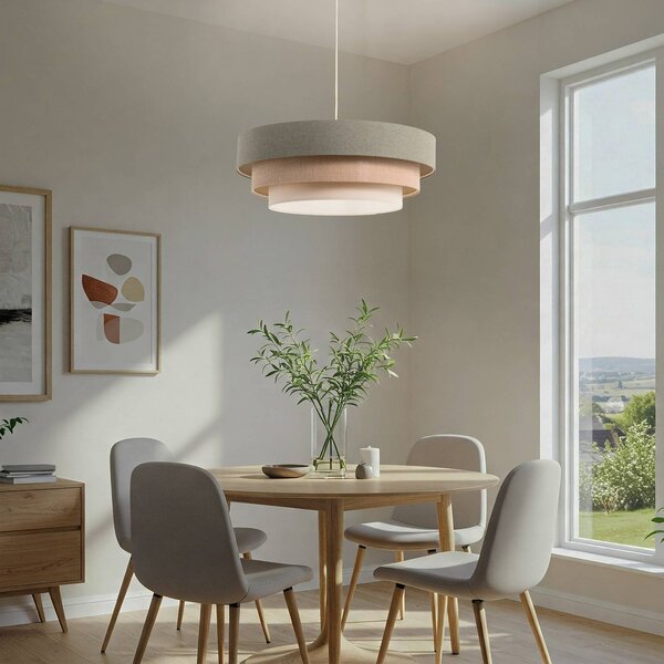 Lampa wisząca Triniti Maco Design, możliwość ściemniania, zielony, salon / jadalnia, tkanina / materiał / jedwab