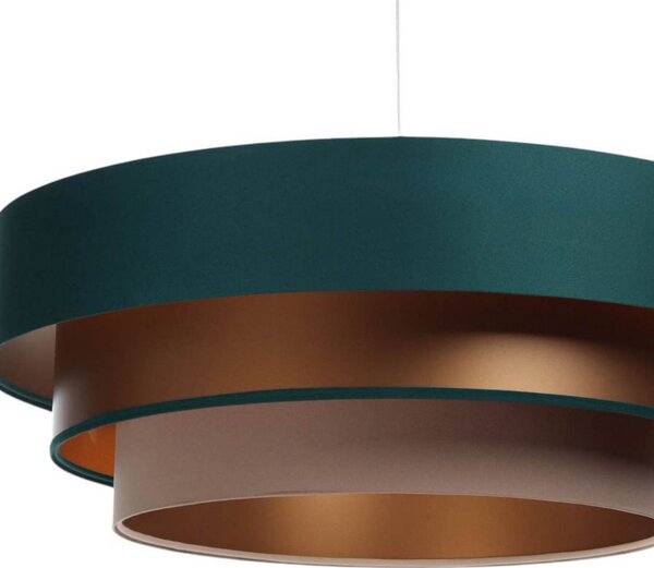 Lampa wisząca Triniti Maco Design, możliwość ściemniania, zielony, salon / jadalnia, tkanina / materiał / jedwab