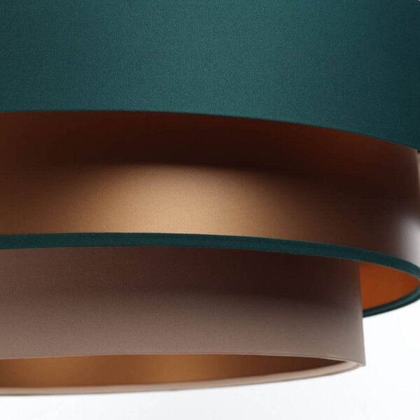 Lampa wisząca Triniti Maco Design, możliwość ściemniania, zielony, salon / jadalnia, tkanina / materiał / jedwab