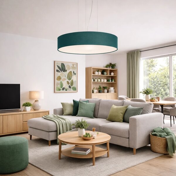 Sufitowa wisząca lampa SOHO zielona do sypialni