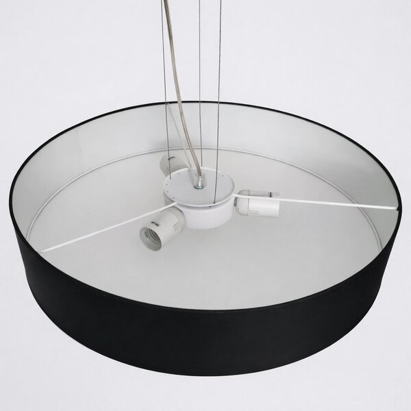 Lampa SOHO wisząca czarna z abażurem elegancka