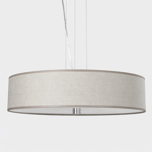 Lampa sufitowa wisząca beżowa z abażurem