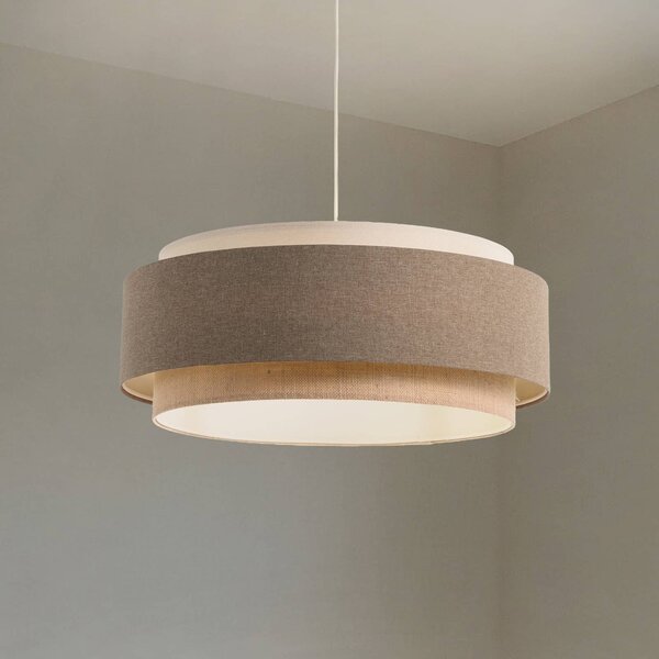Lampa wisząca Boho Elegant Maco Design, możliwość ściemniania, brązowy / rdzawy, salon / jadalnia, tkanina / materiał / jedwab