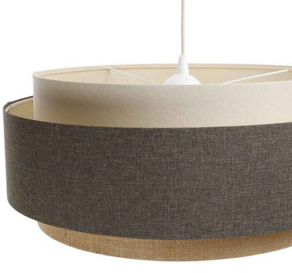 Lampa wisząca Boho Elegant Maco Design, możliwość ściemniania, brązowy / rdzawy, salon / jadalnia, tkanina / materiał / jedwab