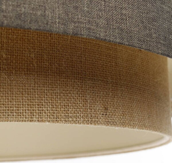 Lampa wisząca Boho Elegant Maco Design, możliwość ściemniania, brązowy / rdzawy, salon / jadalnia, tkanina / materiał / jedwab