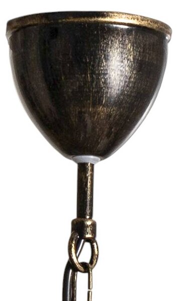 Żyrandol Korfu Luminex, możliwość ściemniania, mosiężny / złoty, salon / jadalnia, metal, antyczny