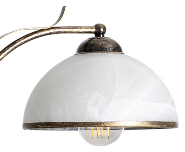 Żyrandol Korfu Luminex, możliwość ściemniania, mosiężny / złoty, salon / jadalnia, metal, antyczny