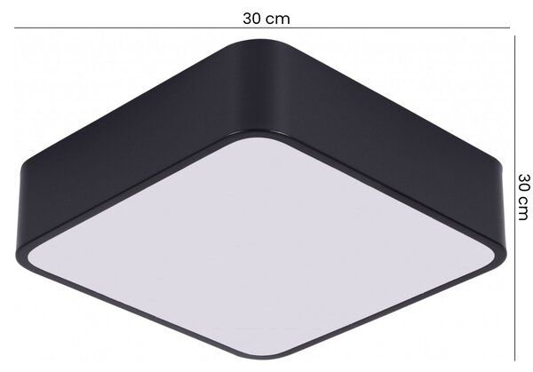 NOWOCZESNA LAMPA SUFITOWA PLAFON CZARNY CUBO D30