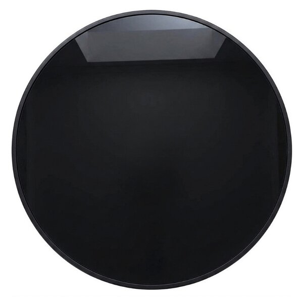 Okrągły stół ogrodowy z szklanym blatem ISLAND BLACK 60 cm, czarny