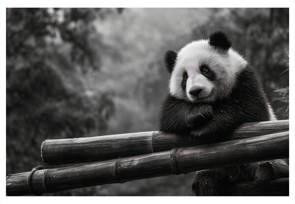 Obraz panda odpoczywająca na bambusie