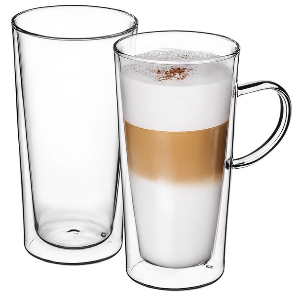 Szklanki termiczne do kawy latte i napojów Haga 470 ml 2 szt