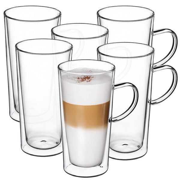 Szklanki termiczne do kawy latte i napojów Haga 470 ml 6 szt