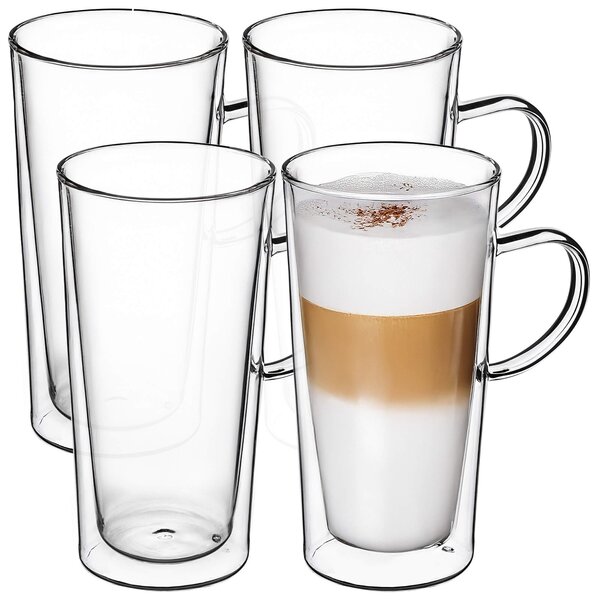 Szklanki termiczne do kawy latte i napojów Haga 470 ml 4 szt