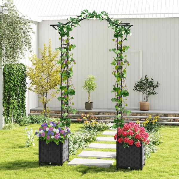 Pergola dla roślin pnących łuk ogrodowy 2 w 1
