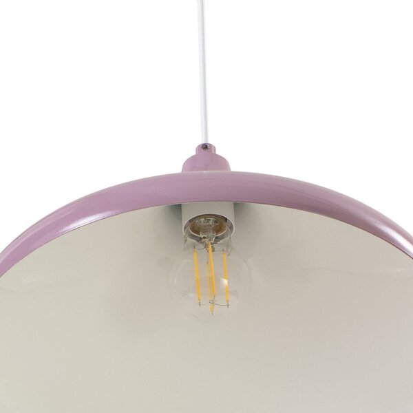 Lampa wisząca Claus ROYALTECH, możliwość ściemniania, fioletowy / różowy / bladoróżowy, salon / jadalnia, metal