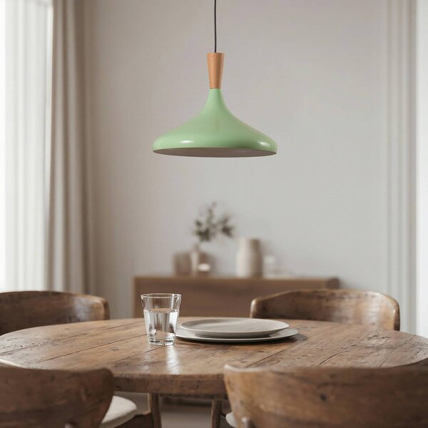 Lampa wisząca Chris ROYALTECH, możliwość ściemniania, zielony, salon / jadalnia, metal