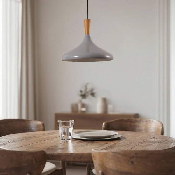 Lampa wisząca Chris ROYALTECH, możliwość ściemniania, aluminiowy / szary / cynkowy, salon / jadalnia, metal