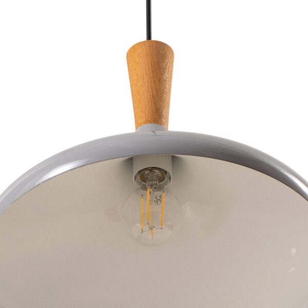 Lampa wisząca Chris ROYALTECH, możliwość ściemniania, aluminiowy / szary / cynkowy, salon / jadalnia, metal