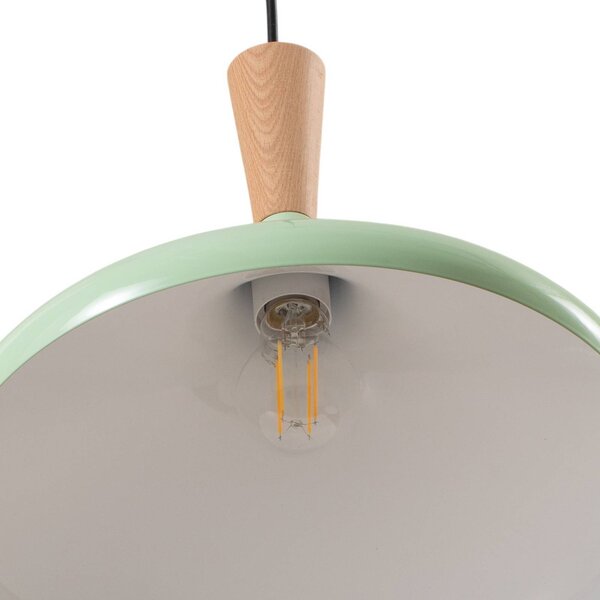 Lampa wisząca Chris ROYALTECH, możliwość ściemniania, zielony, salon / jadalnia, metal