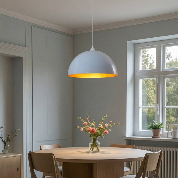 Lampa wisząca Lipeo ROYALTECH, możliwość ściemniania, biały / opal, salon / jadalnia, metal