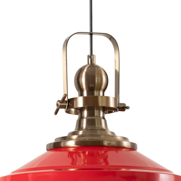 Lampa wisząca Astel ROYALTECH, możliwość ściemniania, czerwony, salon / jadalnia, metal, industrialny